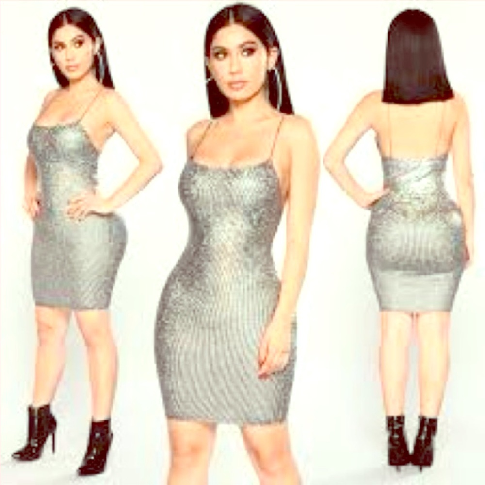 Fashion nova silver dress